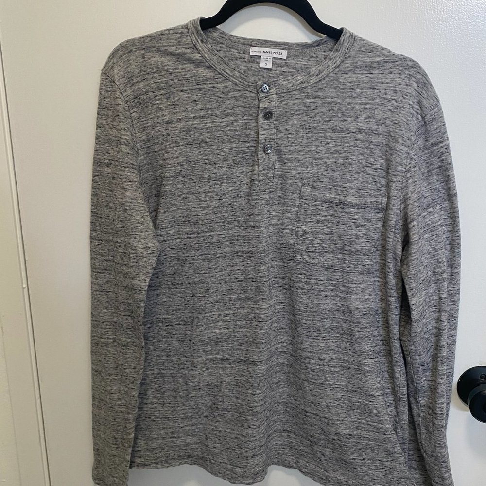 James Perse Men's Long sleeve Henley